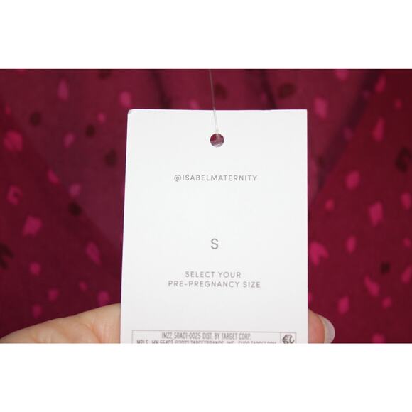 Isabel Maternity NWT 3/4 Sleeve Ruffle Waist Woven Top Size‎ Medium - Picture 4 of 8